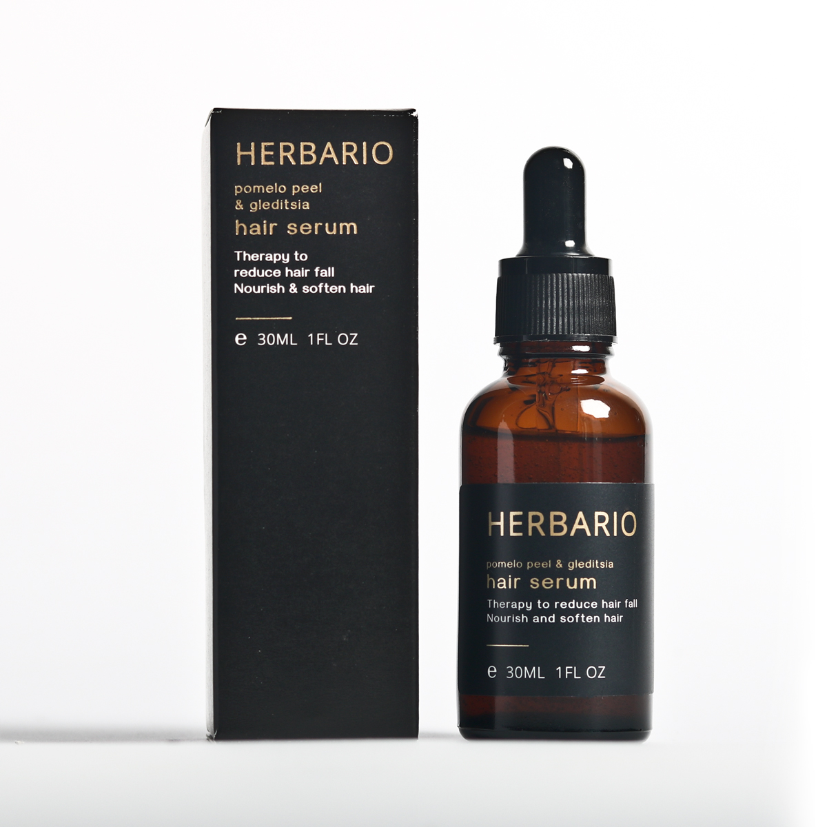 Serum mọc tóc tinh dầu vỏ bưởi & tinh dầu bồ kết herbario 30ml tinh chất kích thích mọc tóc nhanh, ngăn rụng tóc, hỗ trợ trị Rụng Tóc, làm tóc dài nhanh