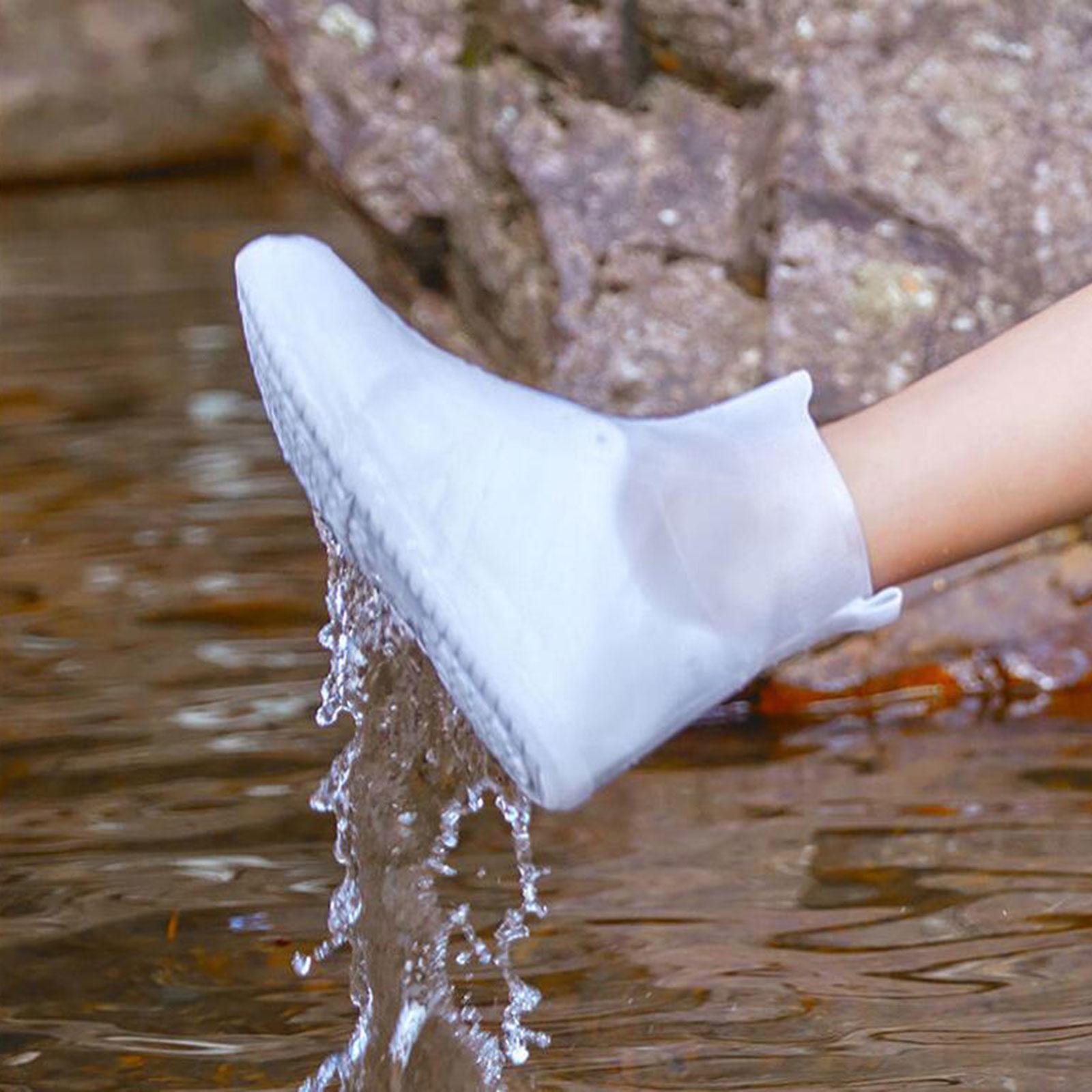 1 Pair Rain Shoe Covers Rain Boots Foldable Shoes Protectors Shoe Covering Galoshes Overshoes Boots Waterproof for Travel Fishing Boys Girls