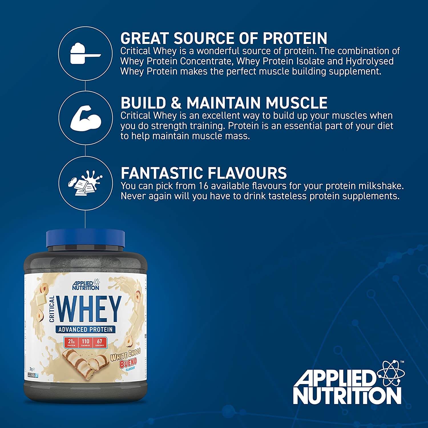 Bột Tăng Cơ Applied Nutrition Critical Whey Protein 150g (5 Lần Dùng | Hỗ Trợ Phục Hồi và Xây Dựng Cơ Bắp | Nhập Khẩu Anh