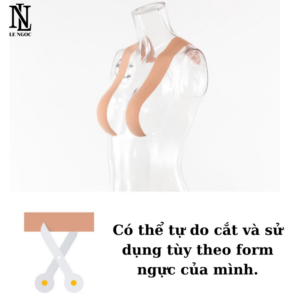 Cuộn băng keo dán ngực vô hình tiện dụng,nâng đỡ vòng 1 chất liệu siêu dính LN157