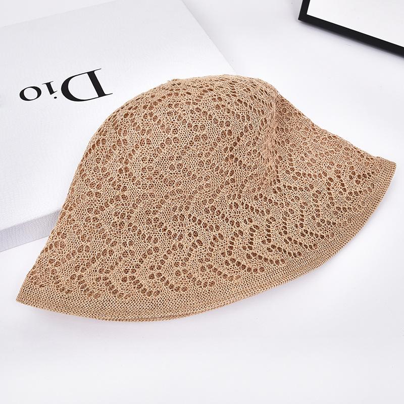 Năm 2021 Thời Trang Phụ Nữ Nón Người Cá Mũ Đầu Mùa Xuân Và Mùa Thu Dệt Nón Mùa Hè Hàn Quốc Hoang Dã Rỗng Bóng Mũ Rơm