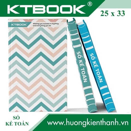 Sổ ghi chép Kế Toán KTBOOK bìa cứng giấy in caro cao cấp size 25 x 33 cm Khổ Lớn 500 trang