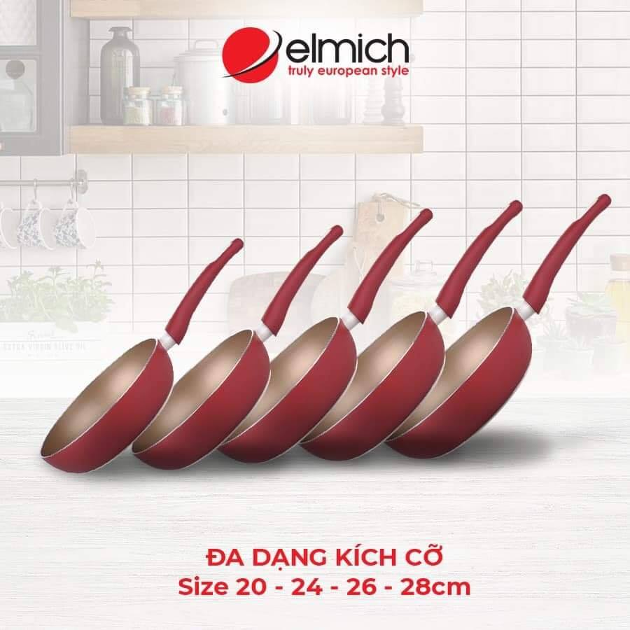 Chảo Chống Dính Sâu Lòng Cao Cấp Đáy Từ Elmich size 20/24/26/28cm Hàng Chính Hãng