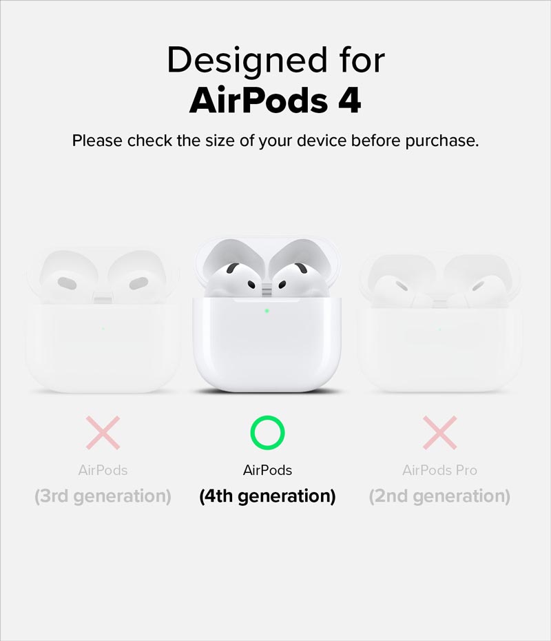 Vỏ ốp dành cho AirPods 4 RINGKE Silicone - Hàng Chính Hãng