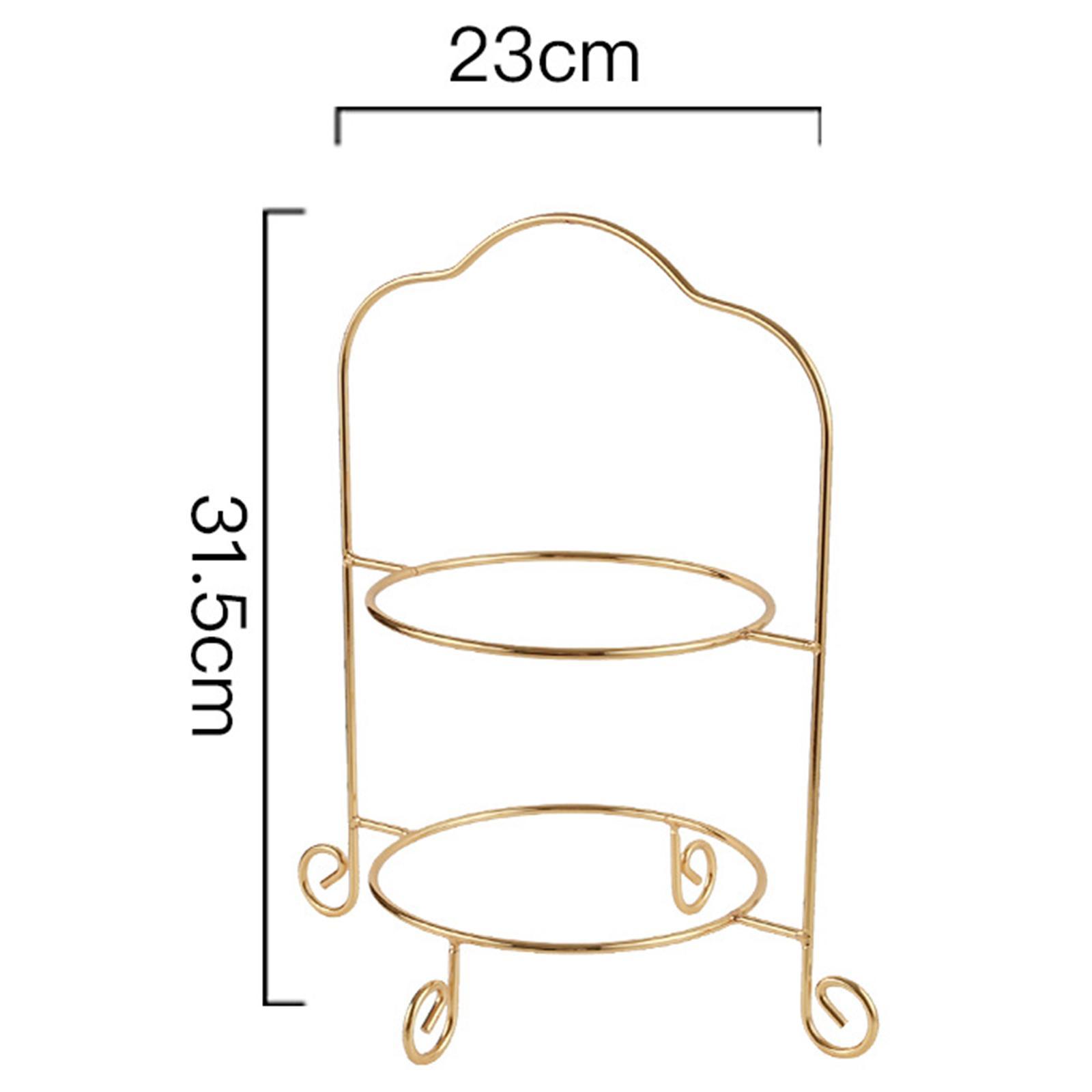 2 Tier Dessert Pastry Plate Rack Cookie Display Platter Scene Props Easy Access to Food for Birthday Parties Baby Showers