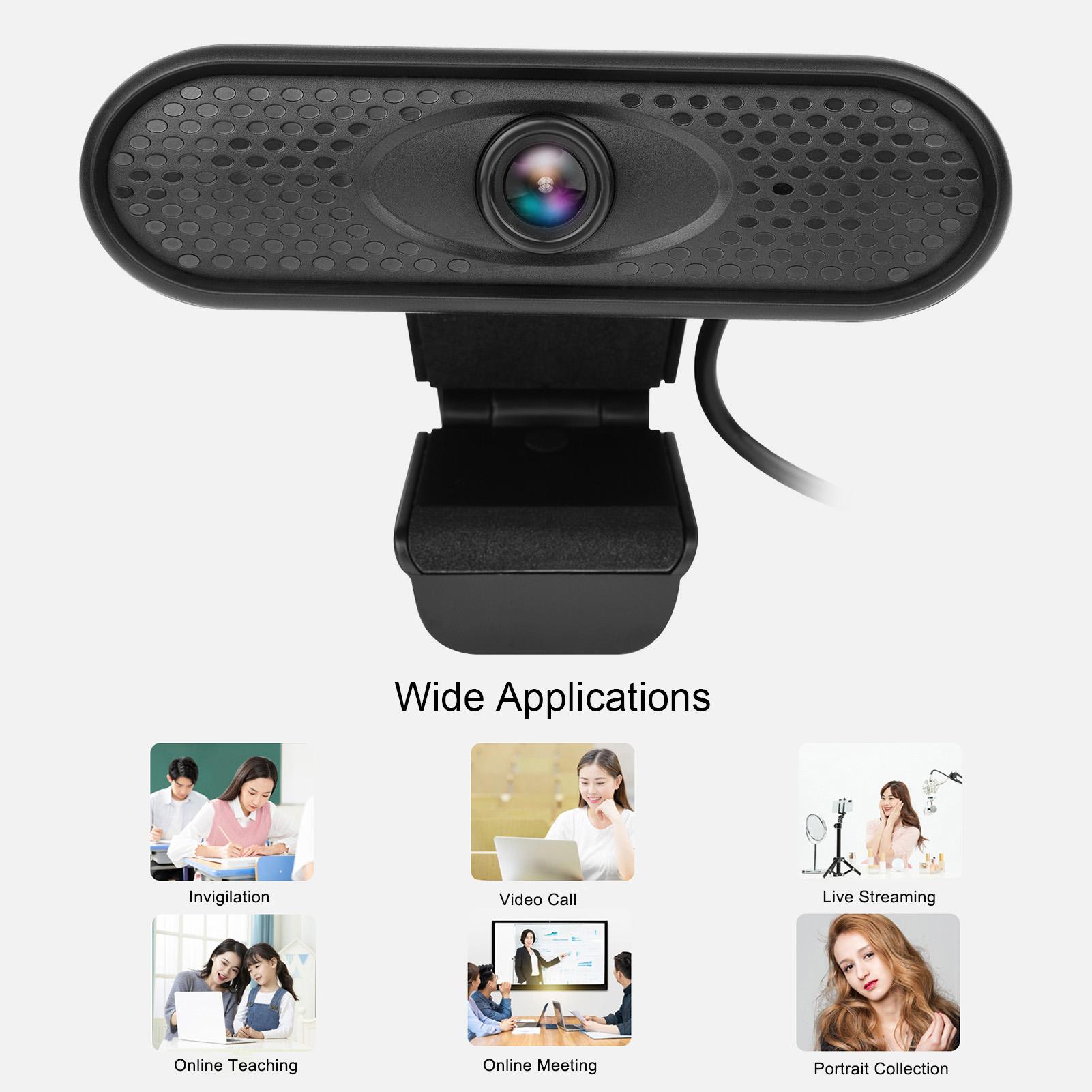 Webcam độ nét cao 1080P với micrô tích hợp Tương thích với TV máy tính