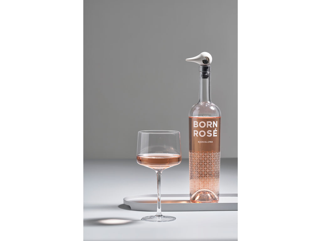 Nắp đậy chai rượu vang Bird, màu xám