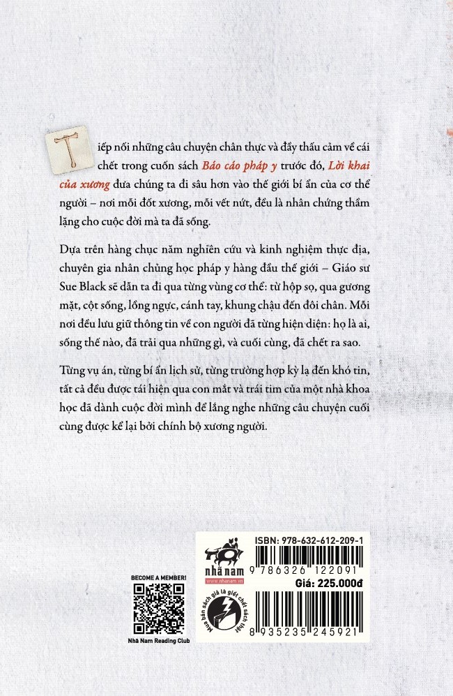 Sách Lời Khai Của Xương (Báo Cáo Pháp Y 2)