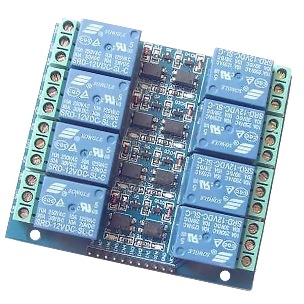 1 PC Dual Power 8 Channel Relay Module Optocoupler Isolated Relay 12V 10A Opto Relay Board Expansion Board for