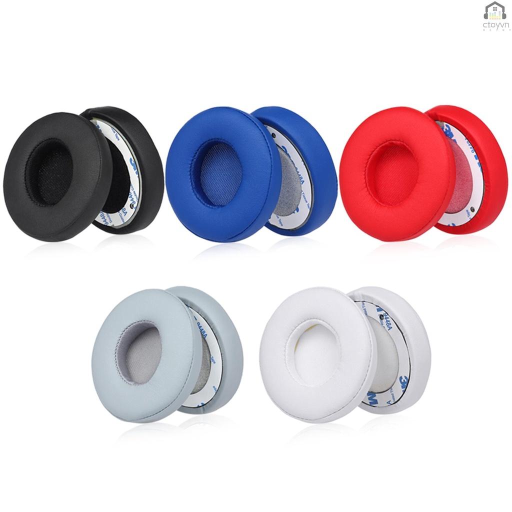 Set 2 miếng đệm tai nghe thay thế màu đen cho tai nghe không dây Beats Solo 2 / 3