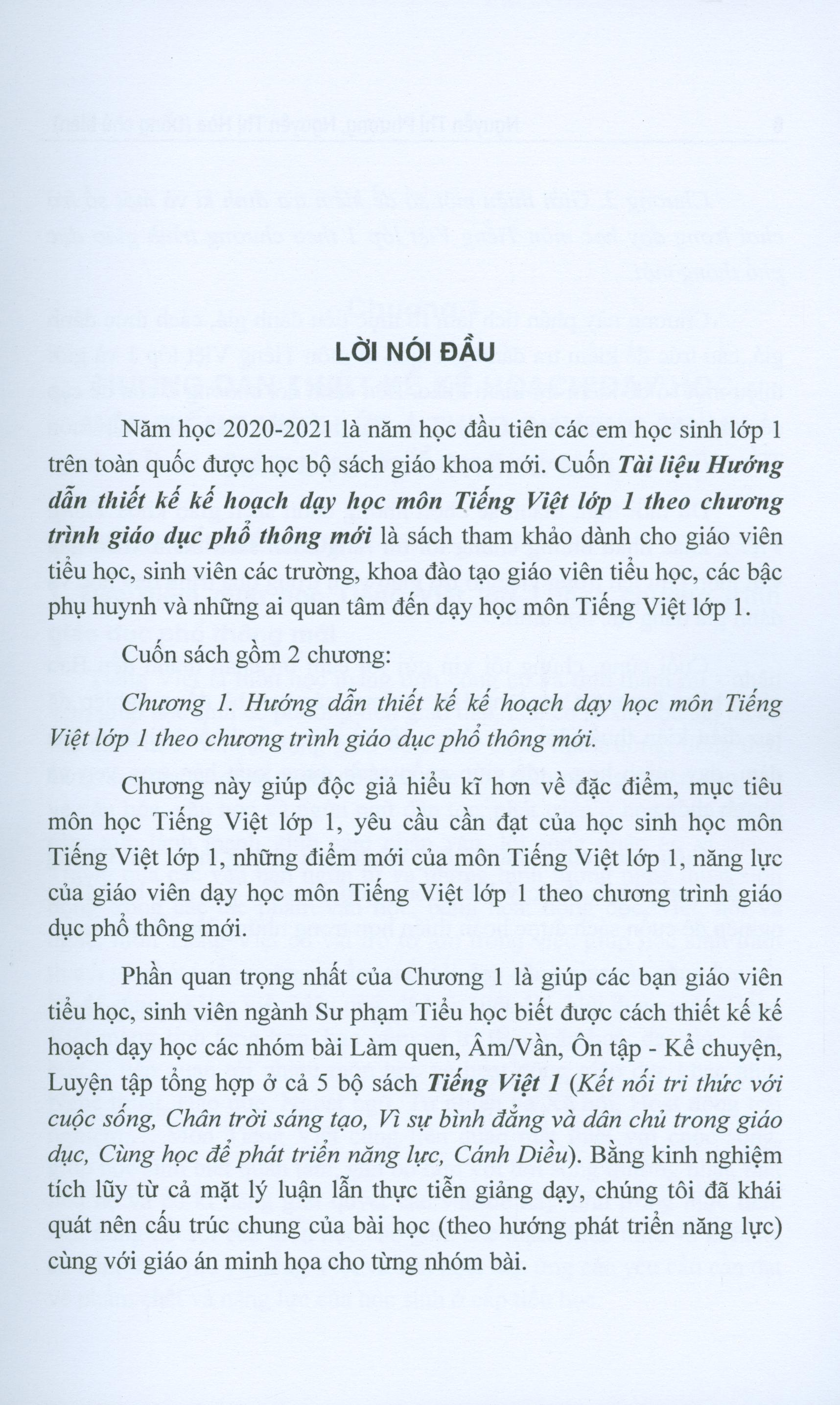 Tài Liệu Hướng Dẫn Thiết Kế Kế Hoạch Dạy Hoc Môn Tiếng Việt Lớp 1 Theo Chương Trình Giáo Dục Phổ Thông Mới