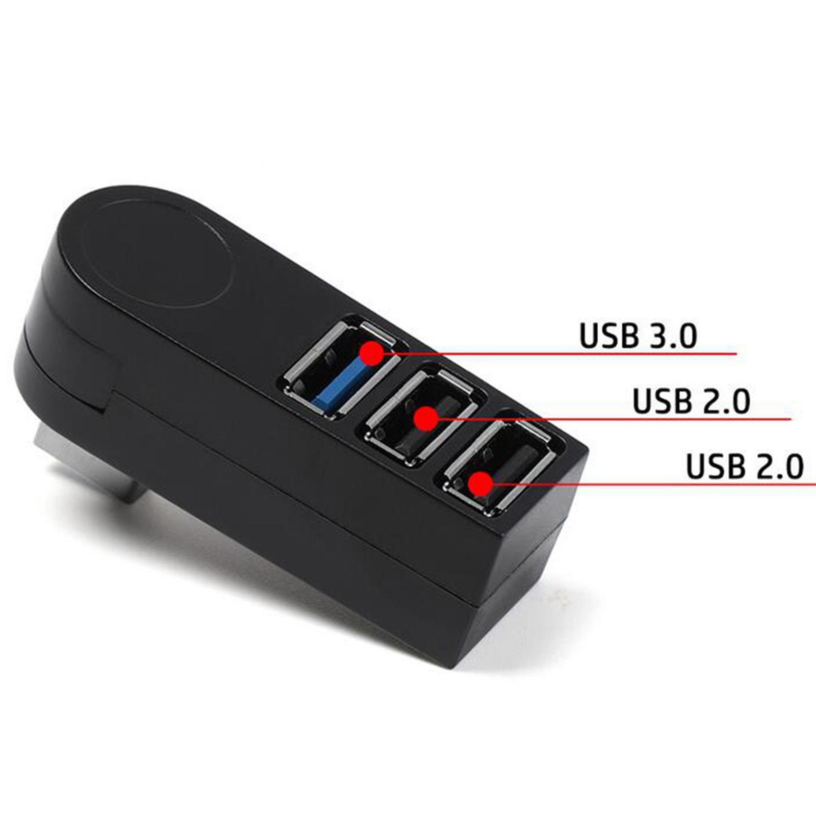 3 Port USB 3.0 Hub 270 Degree Rotatable USB Docking Station for Phones Keyboard Digital Camera