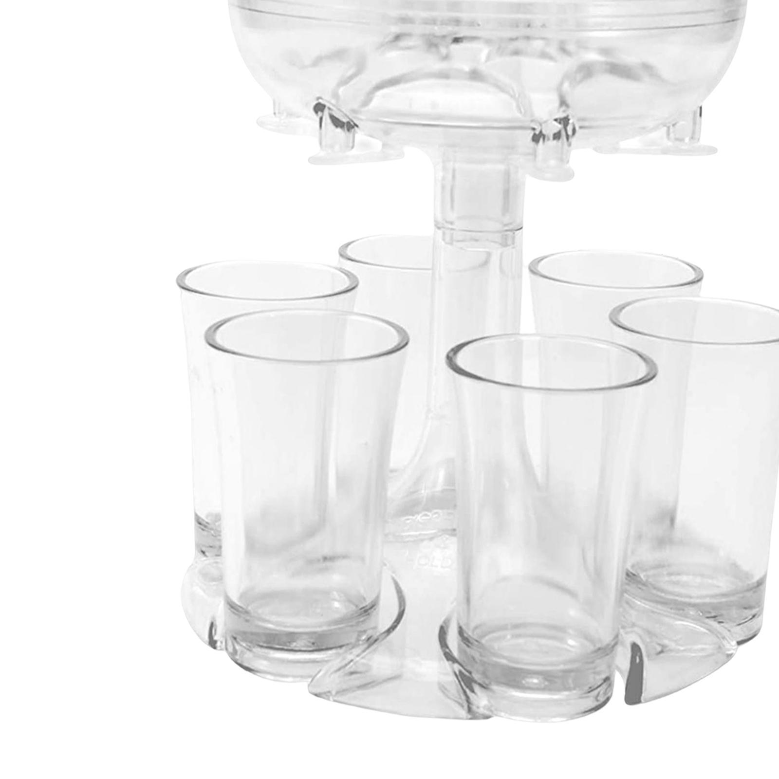 6 Shot Glass Dispenser and Holder for Beverage, Cocktail, Wine and Juice,