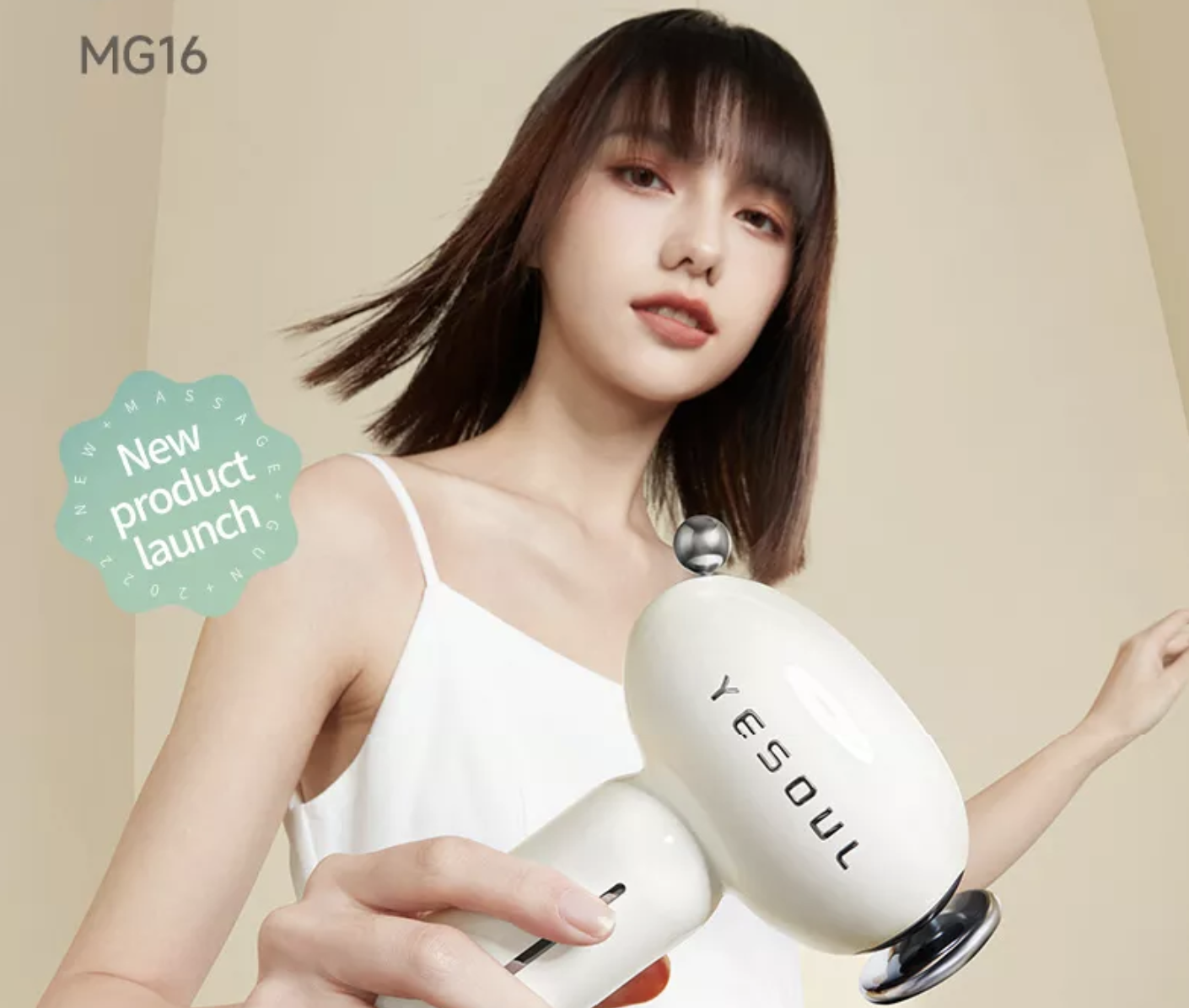 Máy Massage Cầm Tay Trị Liệu Yesoul MG16 Cao Cấp Nóng Lạnh 4 Chế Độ Chườm Nhiệt 50 Độ C Công Suất 50 W - Hàng Chính Hãng