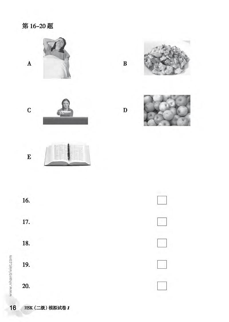 Mô Phỏng Đề Thi HSK - Phiên Bản Mới - Cấp Độ 2