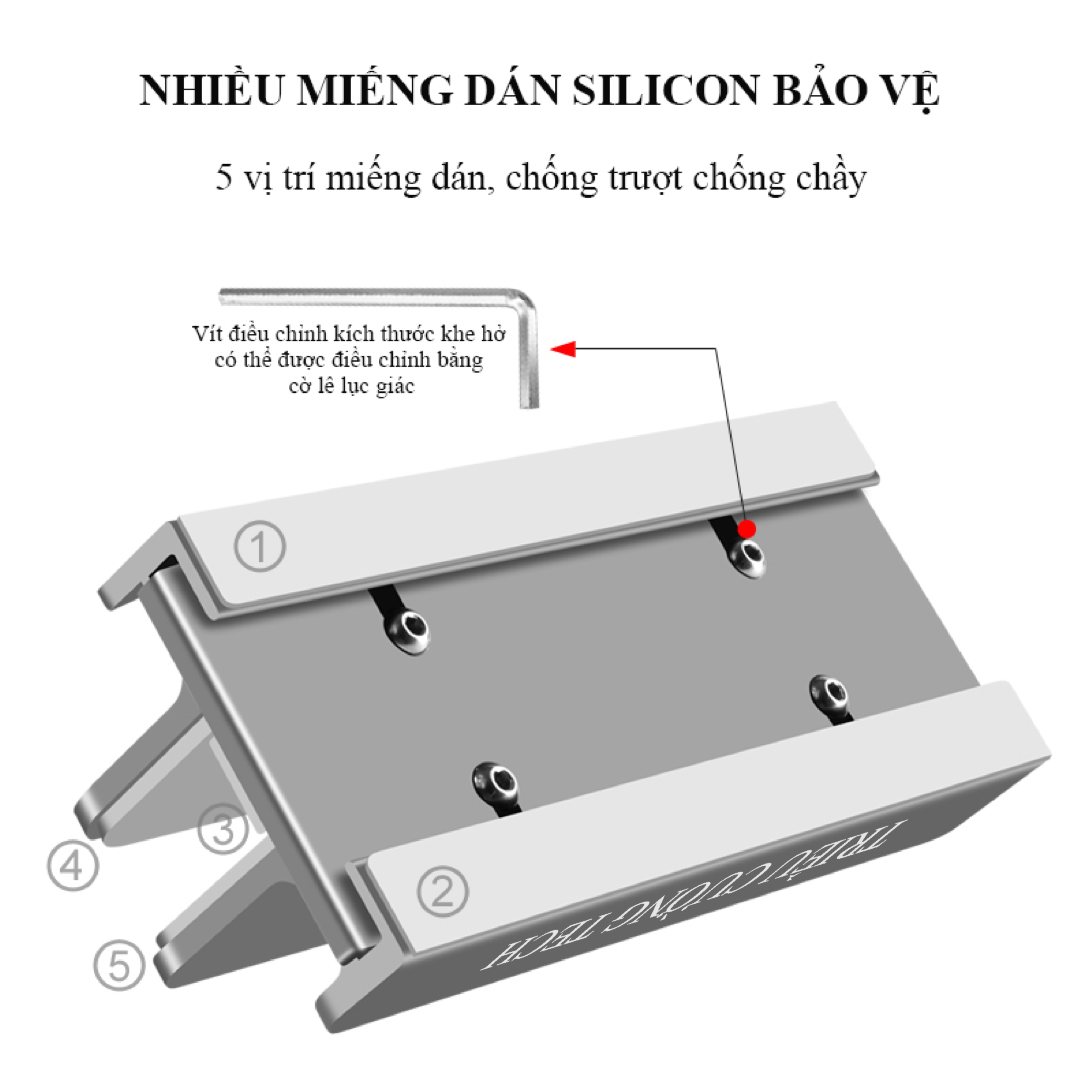 Giá Đỡ Kiêm Đế Kẹp 3 Khe Đa Năng Hợp Kim Nhôm Nguyên Khối Dựng Đứng Cho Thiết Bị Điện Tử Laptop - Macbook – Ipad -  Điện Thoại. Hàng Chính Hãng