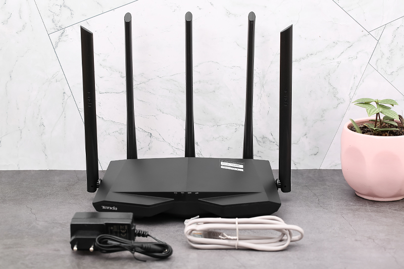 Router Wifi Chuẩn AC1200 Tenda AC7 Đen - Hàng chính hãng