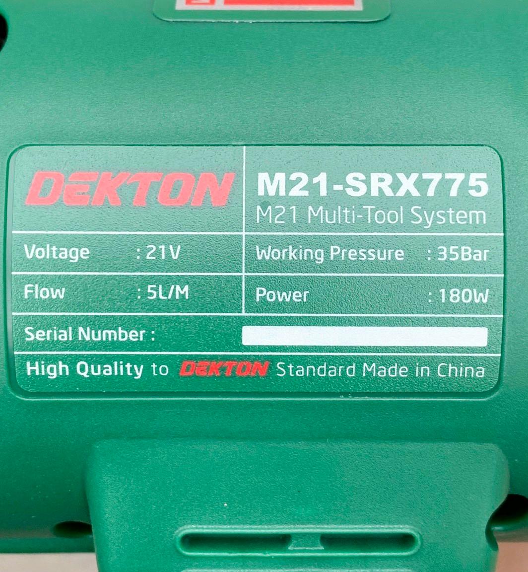 MÁY XỊT RỬA XE DÙNG PIN 21V DEKTON M21-SRX775 - HÀNG CHÍNH HÃNG