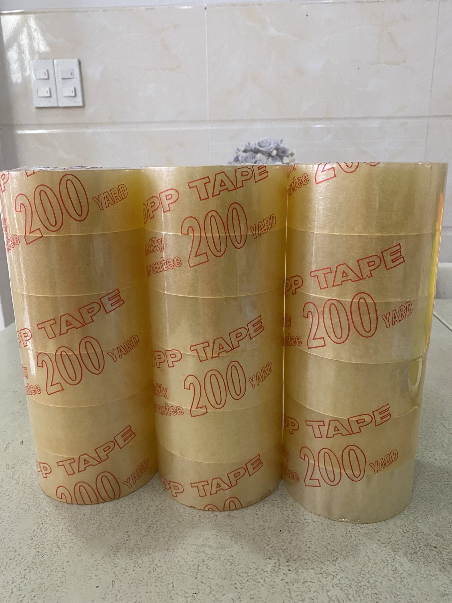 [Lốc 6 Cuộn] Băng Keo Trong Dán Thùng Carton - Siêu Dính- Siêu Chắc (48mm x 200 Yards)- 1.6KG