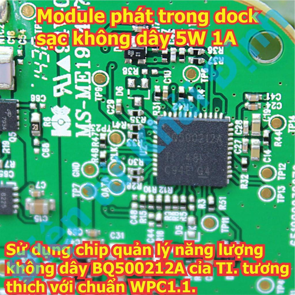 Module phát trong dock sạc không dây công suất 5W 1A, dùng cho điện thoại kde6272