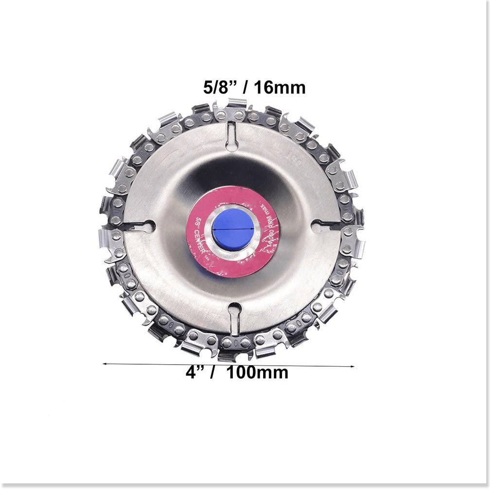 Đĩa Lưỡi Cưa Xích Cắt Gỗ Đa Năng Gắn Máy Cắt Máy Mài Cầm Tay - Lưỡi Cưa Xích Gắn Máy Mài 100mm, 125mm