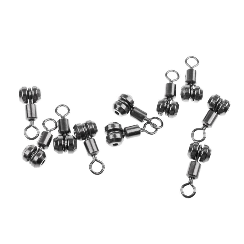 10pcs/set Fishing Swivels Cross-line Swivels Line Lures Connector Rig Rings