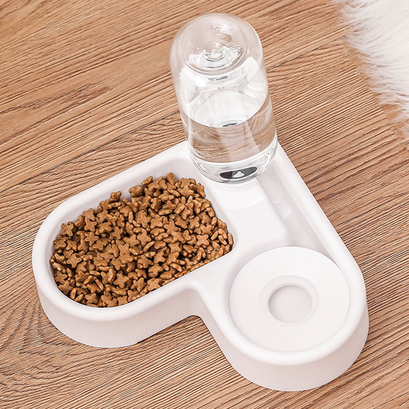 Bát ăn để góc tường cho chó mèo gọn gàng - Genyo bowl for pet 057 ( màu giao ngẫu nhiên )