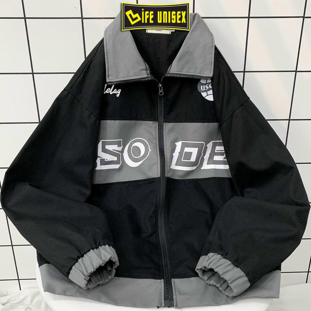 Áo Khoác Kaki in UNSODEL Nam Nữ, Áo Khoác Bomber Kaki Cặp Đôi Form Rộng Unisex Phong cách Hàn Quốc Unisex