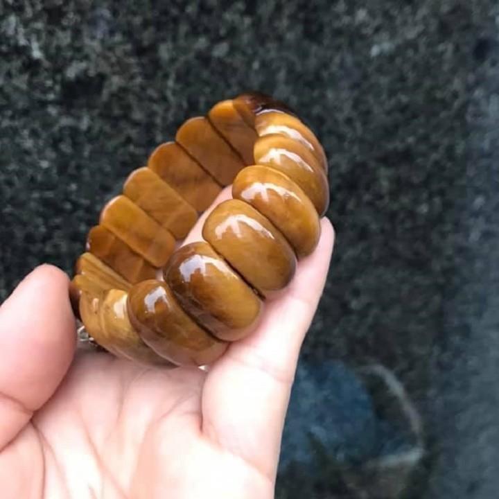 Vòng Tay Mắt Hổ Nâu Vàng