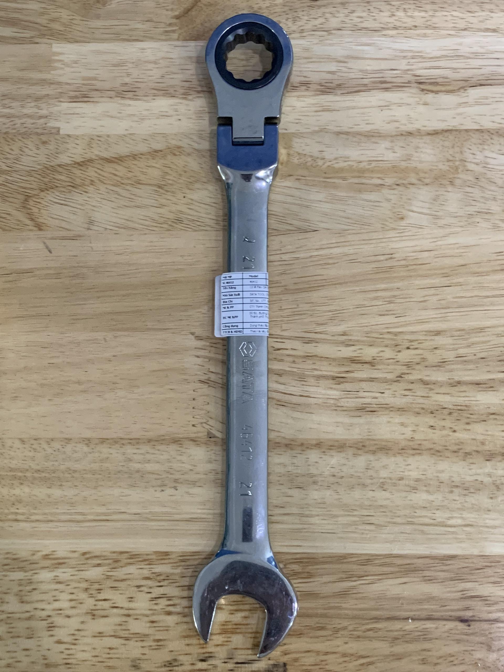 Cờ lê vòng miệng 21mm linh hoạt bánh cóc tự động 46412