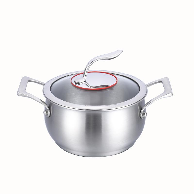 Gia công đặc biệt tùy chỉnh dày đôi tai nồi mở rộng nồi không tráng nồi chống dính nồi thực phẩm phụ trợ nồi canh inox 316