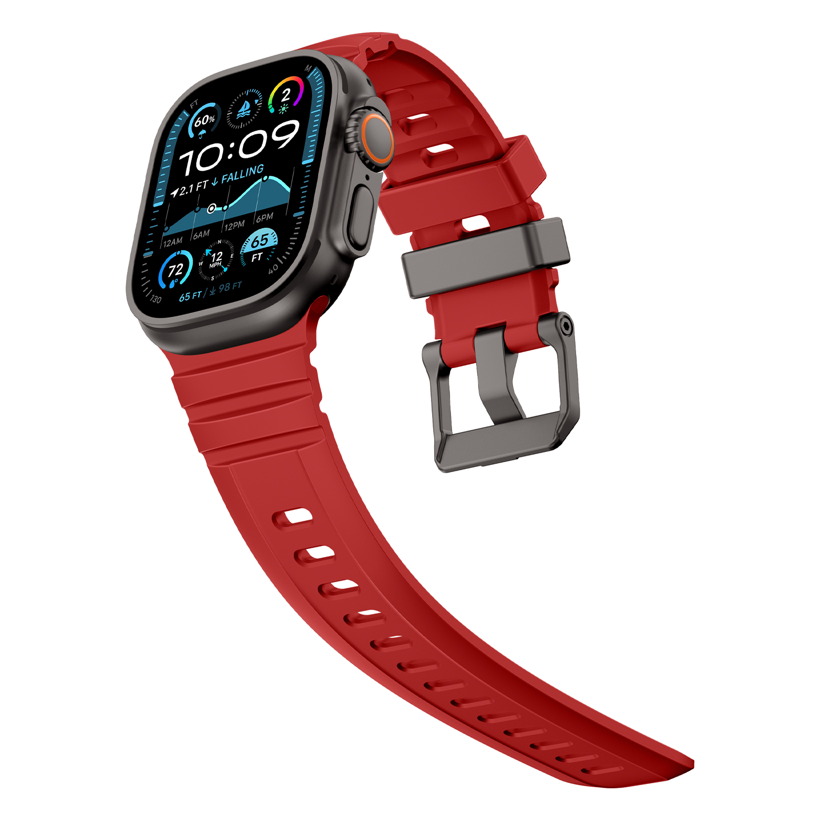 Dây Silicone Tactix cho Apple Watch Ultra 1/2/3 & Apple Watch Series 4/5/6/7/8/9/SE/10/11 Size 44/45/46/49mm - Hàng Chính Hãng