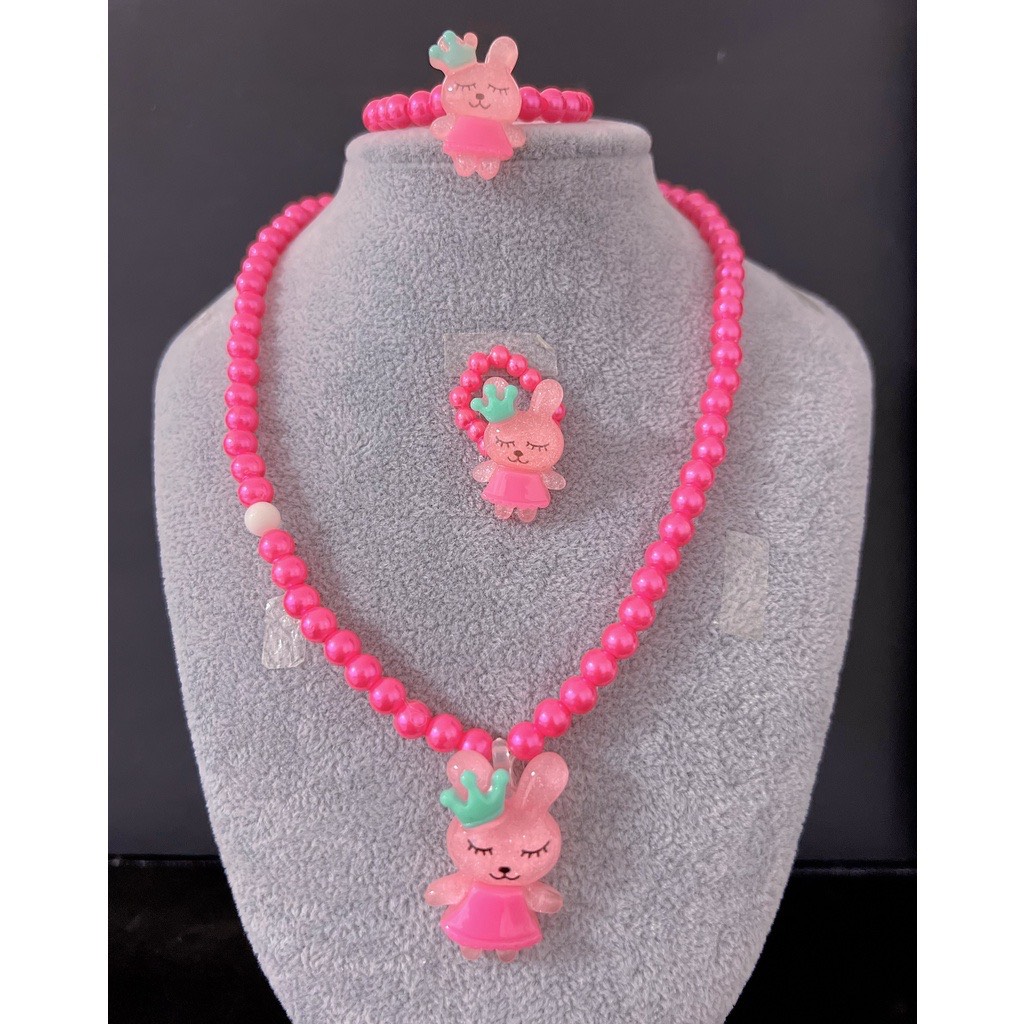 Bộ 3 Món đồ chơi Đính Ngọc Kiểu Công Chúa Dễ Thương Cho Bé Gái, đồ chơi trang điểm cho bé - Quà tặng yêu thích cho bé gái