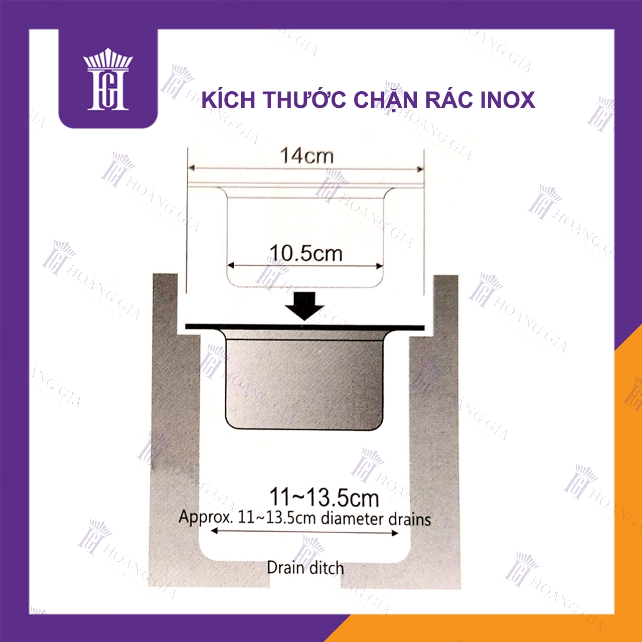 Lọc Rác Inox Chậu Rửa Bát Size XL 14cm Chặn Rác Inox Bồn Rửa Chén Hoàng Gia Haodex Inox 201 Siêu Bền 2 Mặt Mạ Bóng Chất Lượng Cao – Hàng Nhập Khẩu.