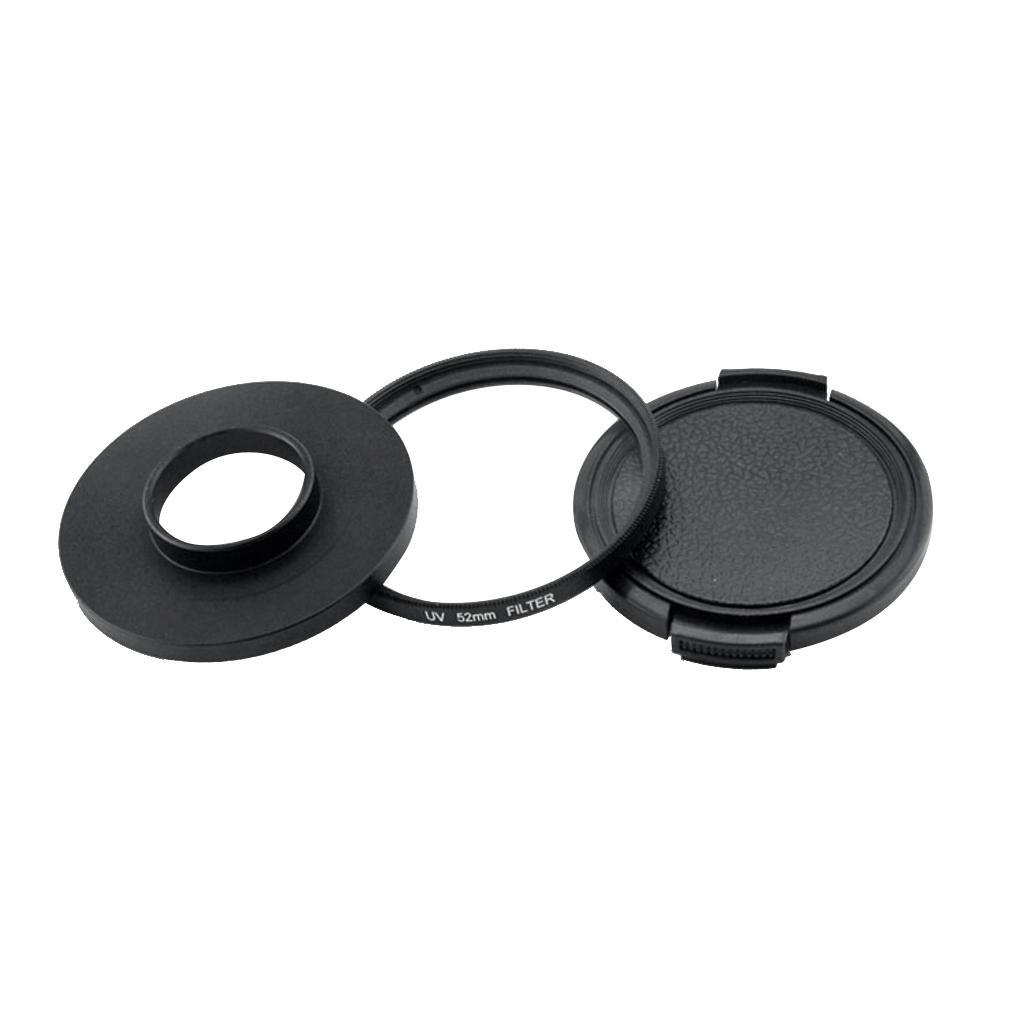 52MM UV Lens Filter +Lens Ring Adapter +Lens Cap for Xiaomi Yi Sports Camera