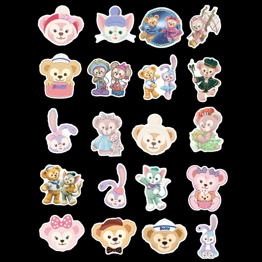 Sticker 36 miếng hình dán Teddy Bear