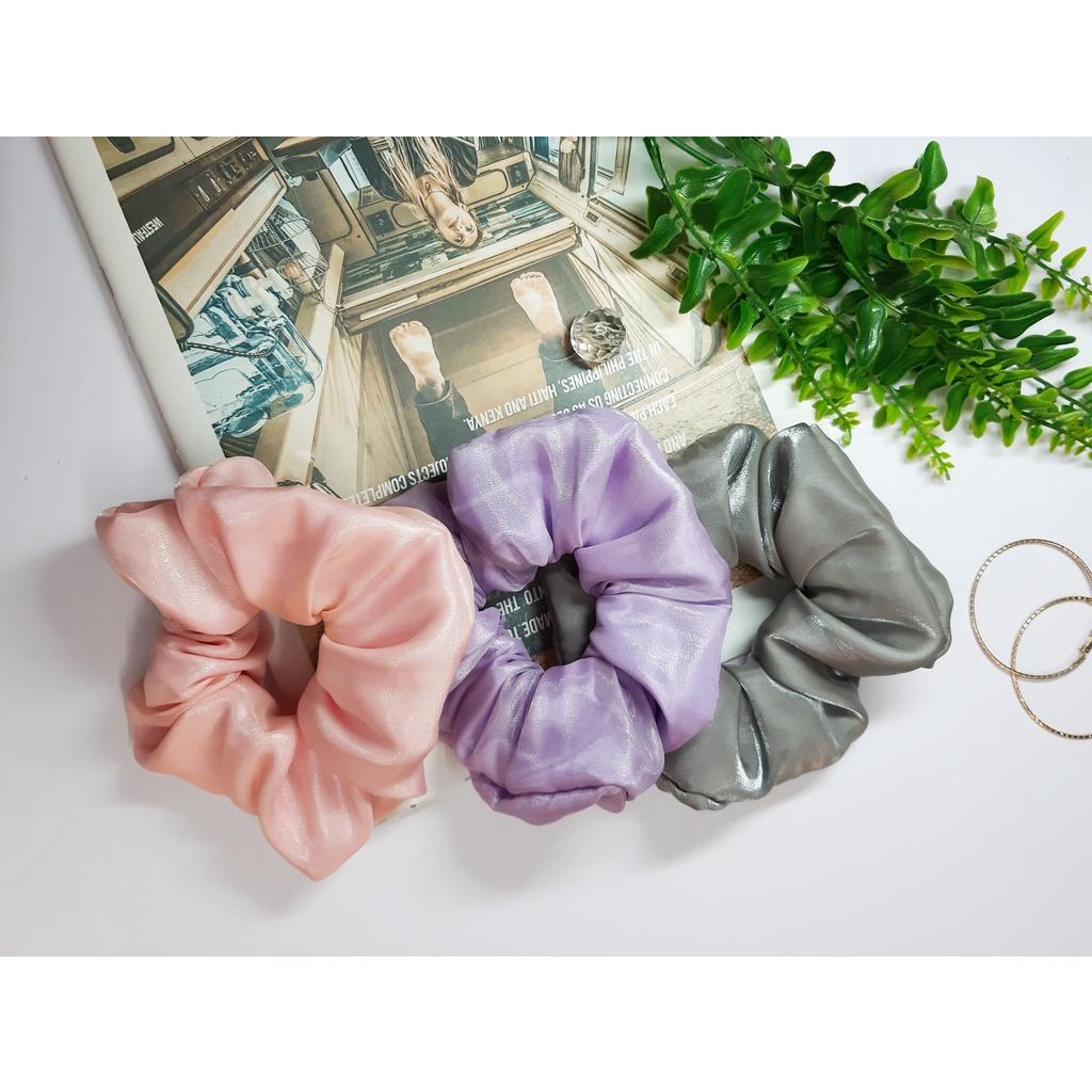 Cột tóc scrunchies handmade voan tơ organza