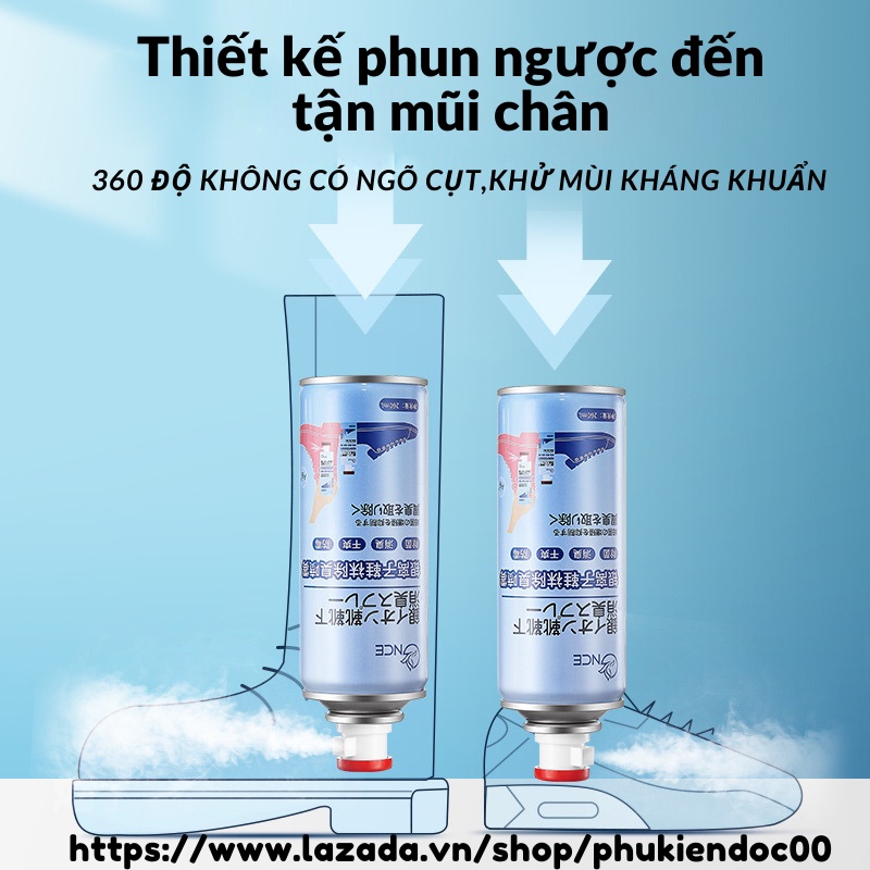 Xịt Khử Mùi Giày Dép Chống Hôi Chân Công Nghệ Nano Bạc Khử mùi diệt vi khuẩn hiệu quả.