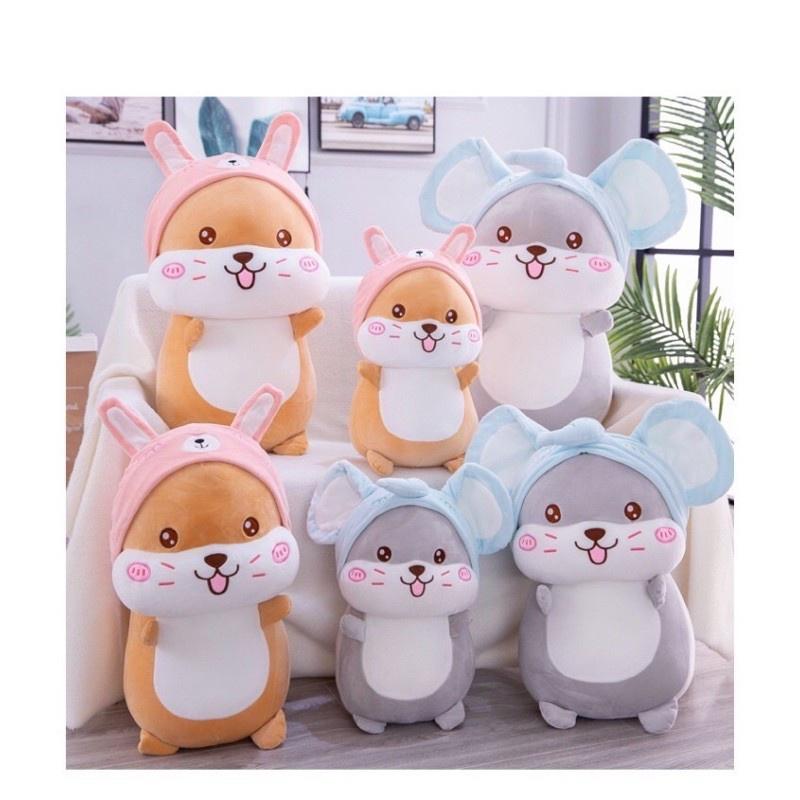 <Hàng Xưởng>Gấu Bông Chuột Hamster Đội Mũ Siêu Nhí Nhảnh - TB28