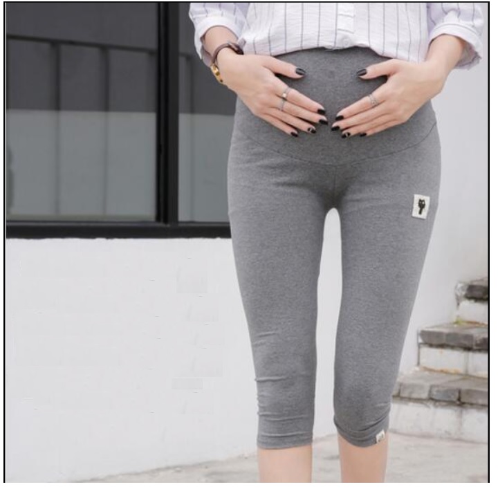 Quần bầu legging thun lưng đen, xám QB50