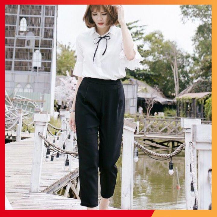 Quần baggy nữ ️CHẤT ĐẸP ️ Quần ống suông công sở chất vải mưa tuyết dày dặn siêu mềm mịn, from chuẩn không lo lỗi mode