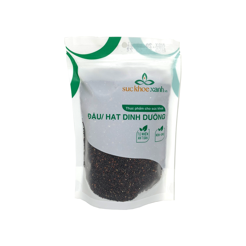 Hạt diêm mạch (quinoa) đen Sức Khỏe Xanh - Nhập khẩu Peru Nam Mỹ chính hãng