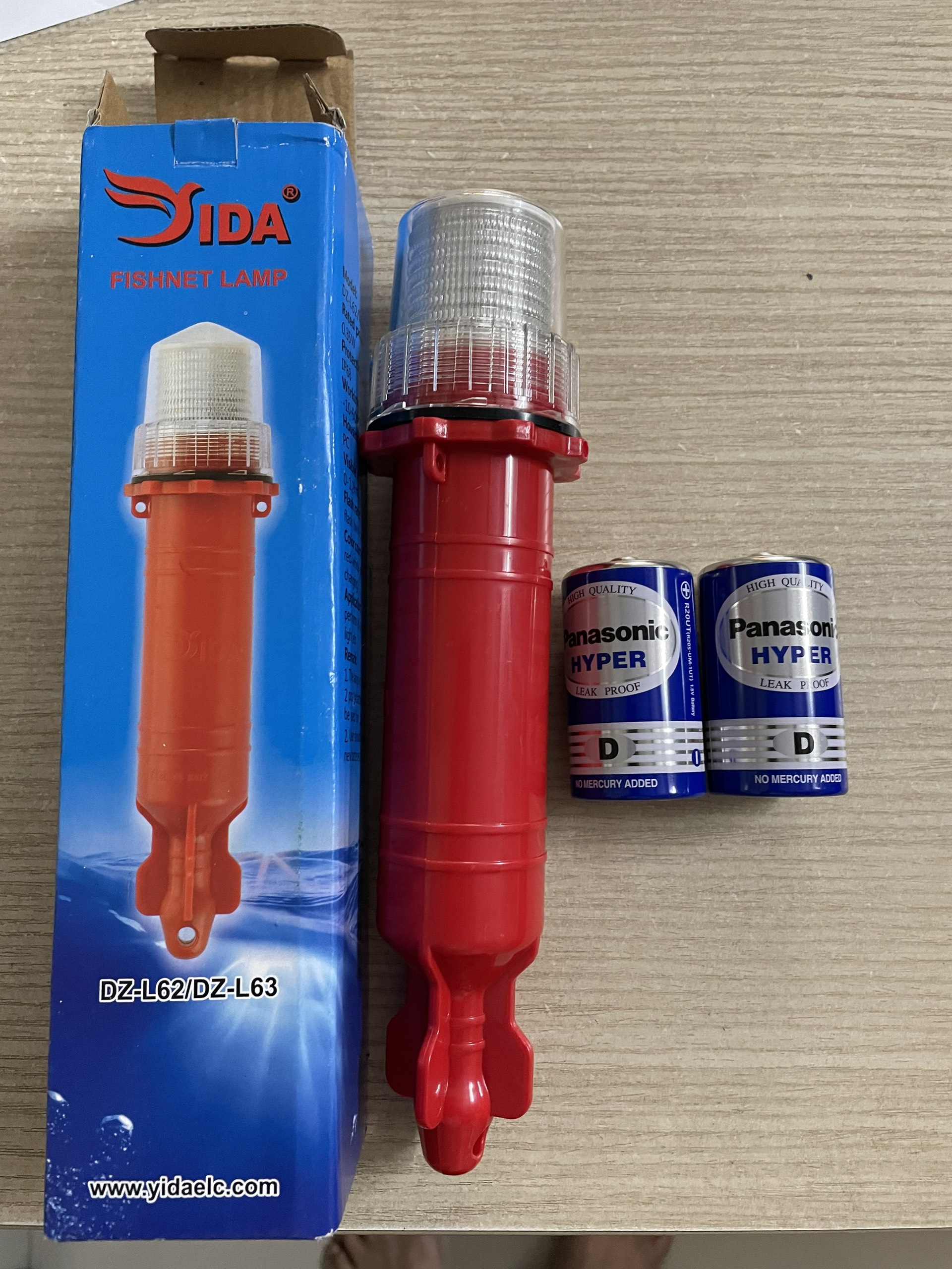 Đèn chớp cảnh báo, chớp tín hiệu, chớp phao lưới cầm tay dùng pin chất lương cao : Chớp 3 màu