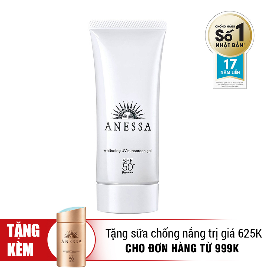 Kem chống nắng dưỡng trắng Anessa Whitening UV Sunscreen Gel Spf 50+ Pa++++ (90g)