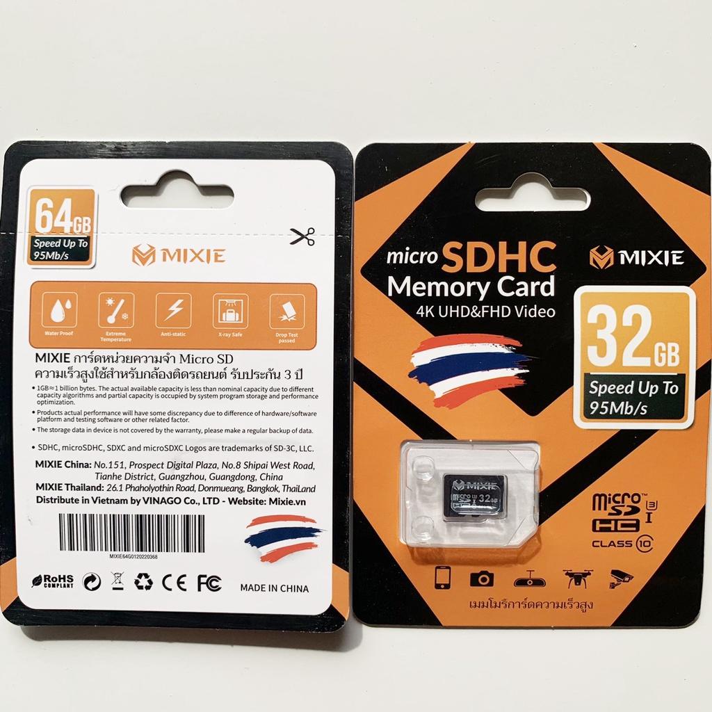 Thẻ nhớ MIXIE 32GB Micro SD TF TỐC ĐỘ 95MB/S GHI 70M/S Hàng Chính Hãng - Bảo hành 3 năm