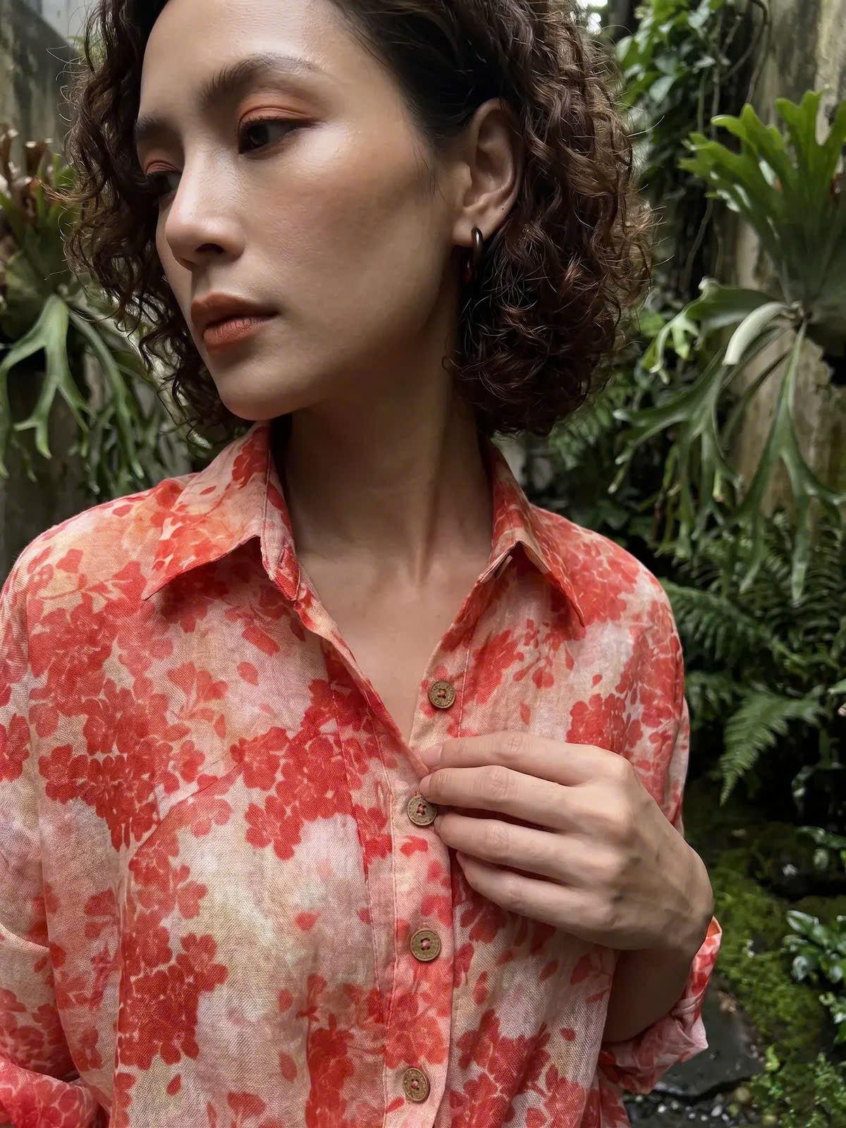Áo Sơ Mi Dáng Rộng Oversize Gai Xanh Ramie Thanh Minh Top175 Thời trang Hity
