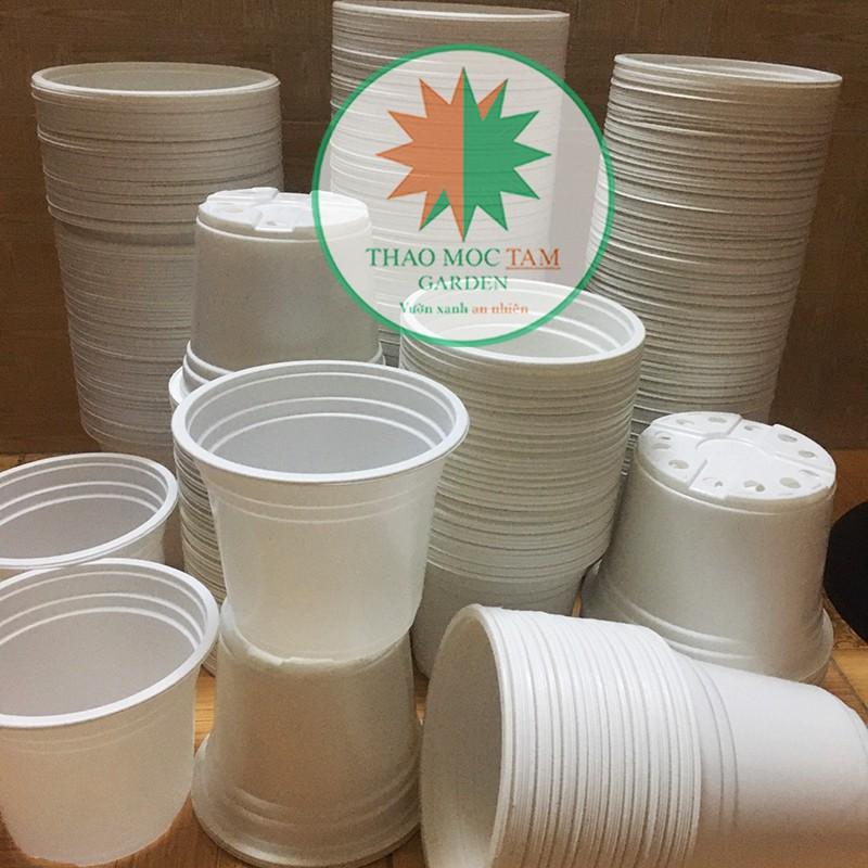 10 Chậu nhựa tròn - Chậu nhựa trồng hoa, trồng cây, trông dâu tây