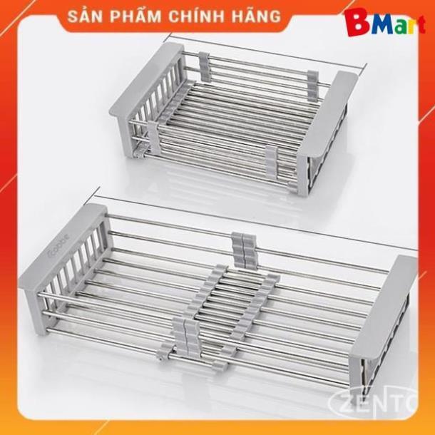 Khay Đa Năng Để Chậu Rửa Chén - Rổ Kệ Inox Đa Năng Co Giãn - Rửa Rau, Trái Cây, Úp Chén 