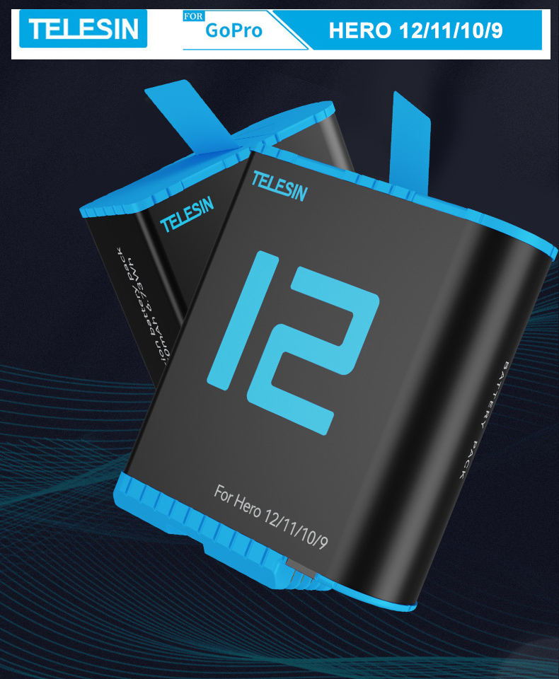 Pin Telesin cho GoPro Hero 9, GoPro Hero 10, GoPro Hero 11, GoPro Hero 12