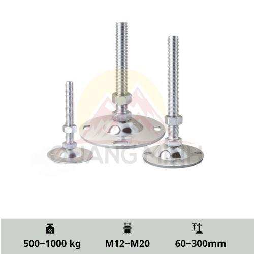 PT - Chân tăng chỉnh chiều cao chịu lực, thép mạ, đế sắt neo M12, M16, M20 cao cấp tiêu chuẩn Hàn Quốc